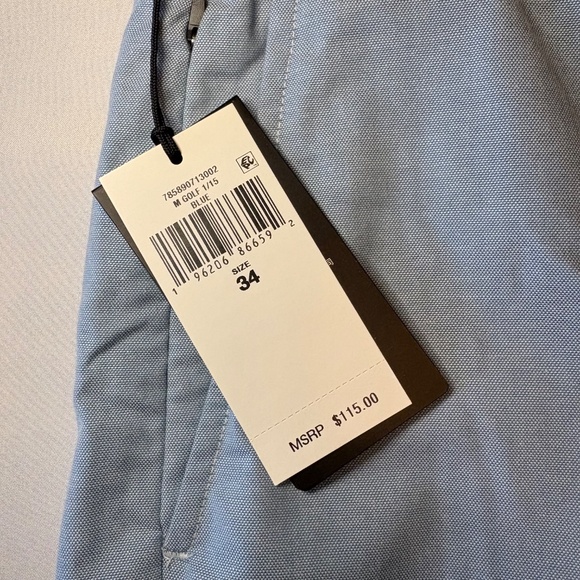 RLX Ralph Lauren Tailored Fit Light Blue Flat Front Golf Shorts NWT- Size 34 - Picture 5 of 6